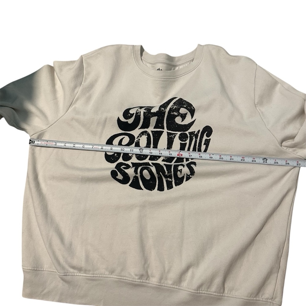 The Rolling Stones Crewneck Sweatshirt XL Black And White Circle Logo - Picture 4 of 5